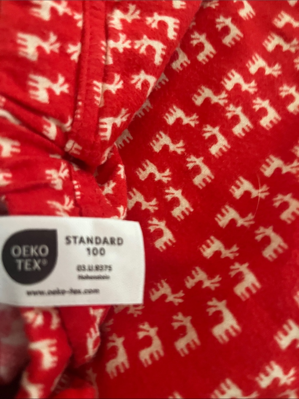 Hanna Andersson Red Patterned reindeer pajama bottoms - Picture 3 of 7